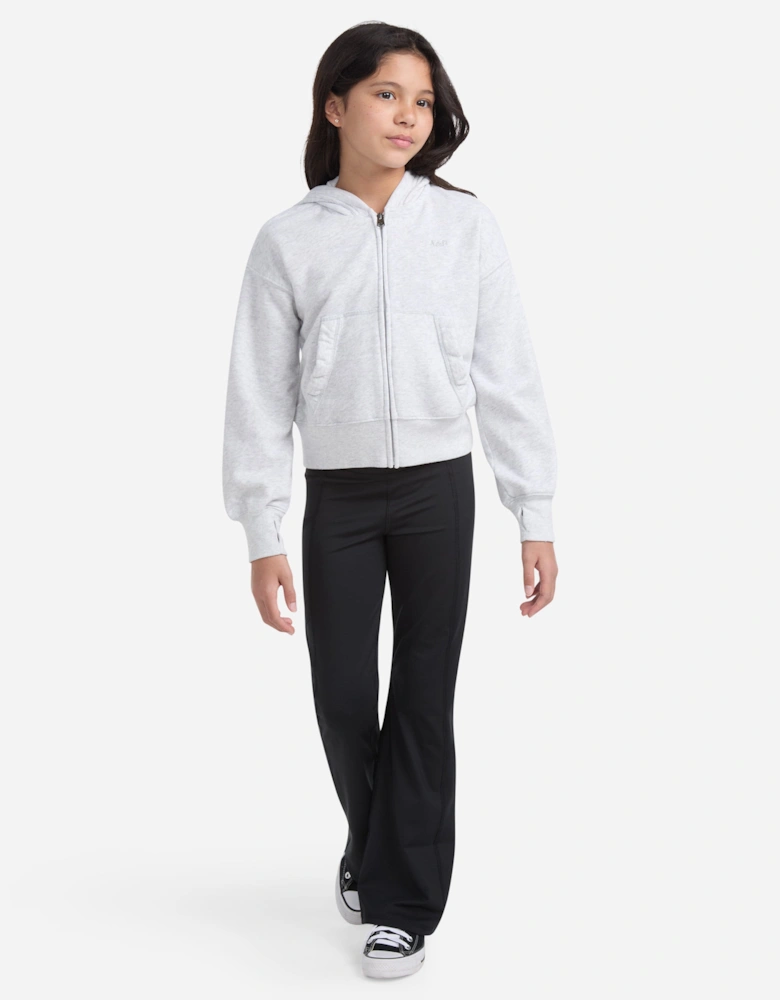 Girls Essential Zip Up Top in Grey