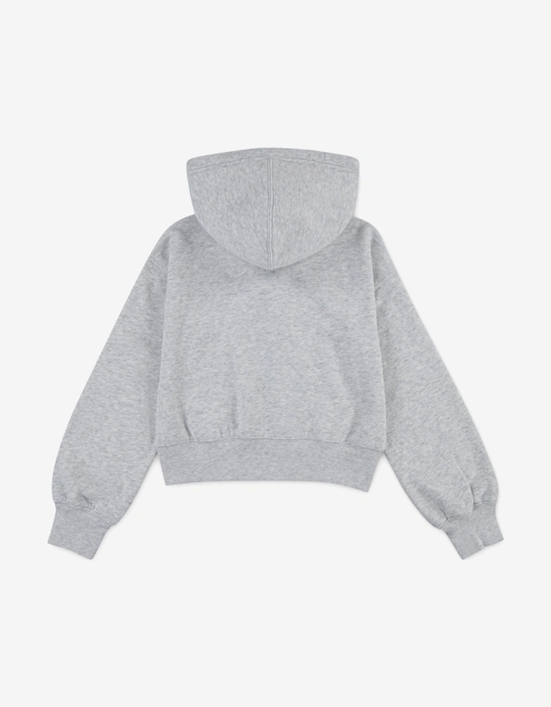 Girls Essential Zip Up Top in Grey