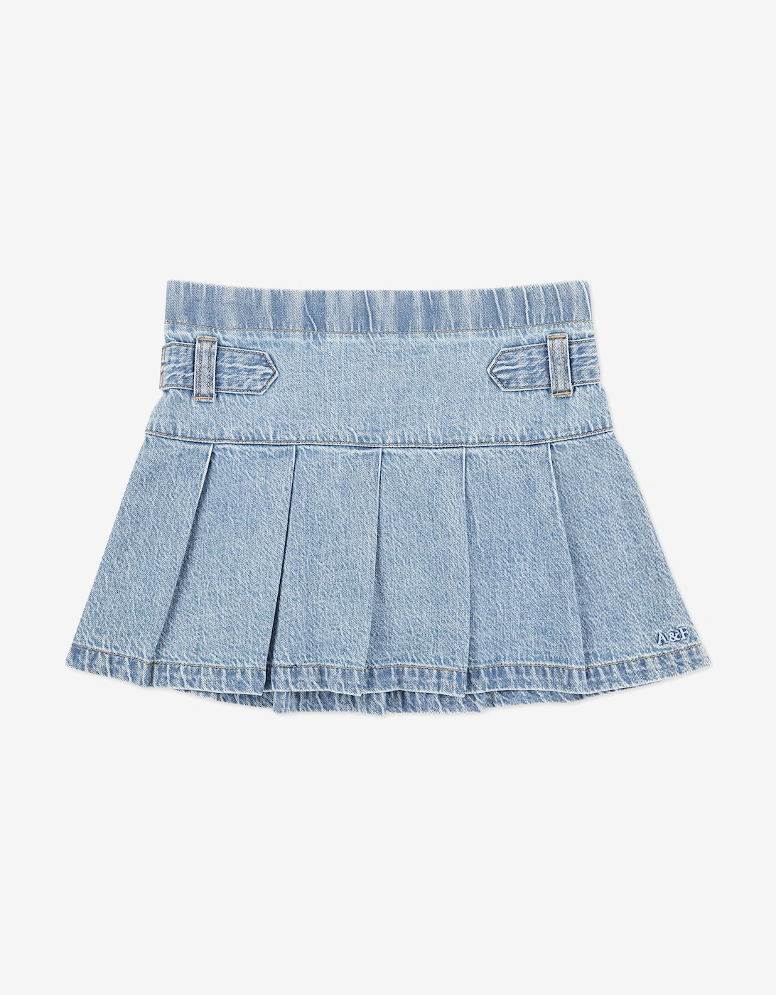 Girls Pull Tab Pleated Skort in Blue, 7 of 6