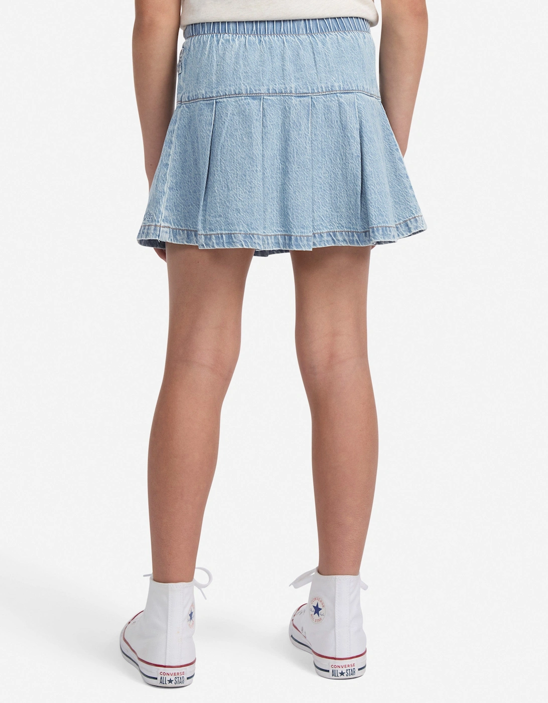 Girls Pull Tab Pleated Skort in Blue