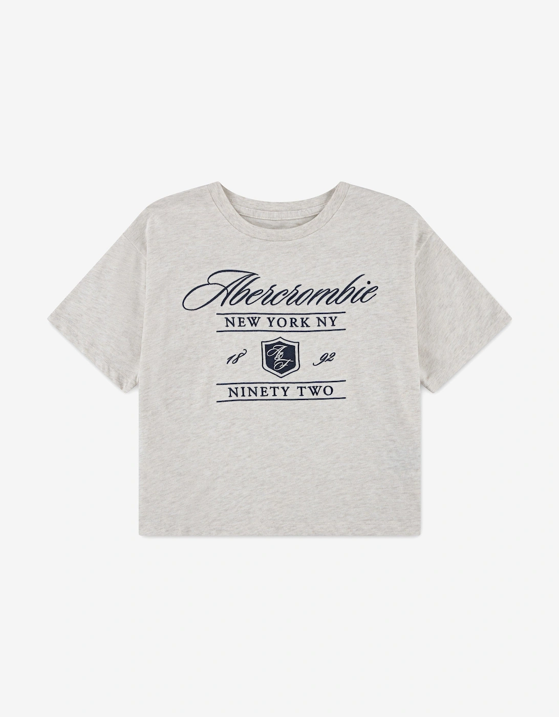 Girls Crest Boxy T-Shirt in Beige, 5 of 4