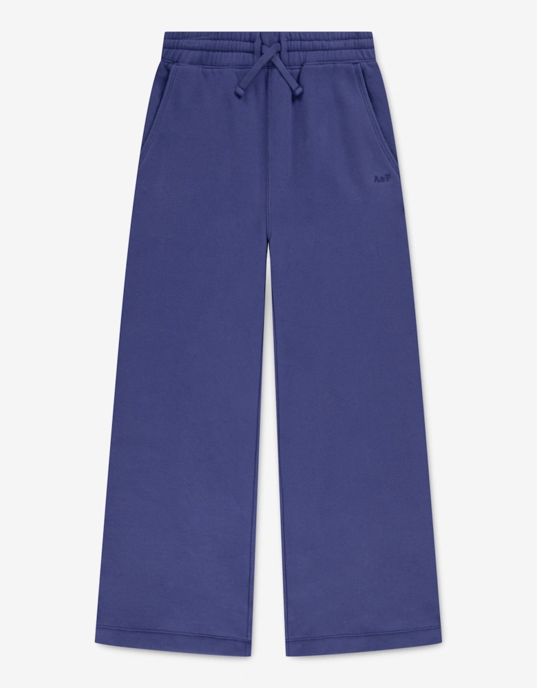 Girls Essential Wide Leg Joggers in Blue