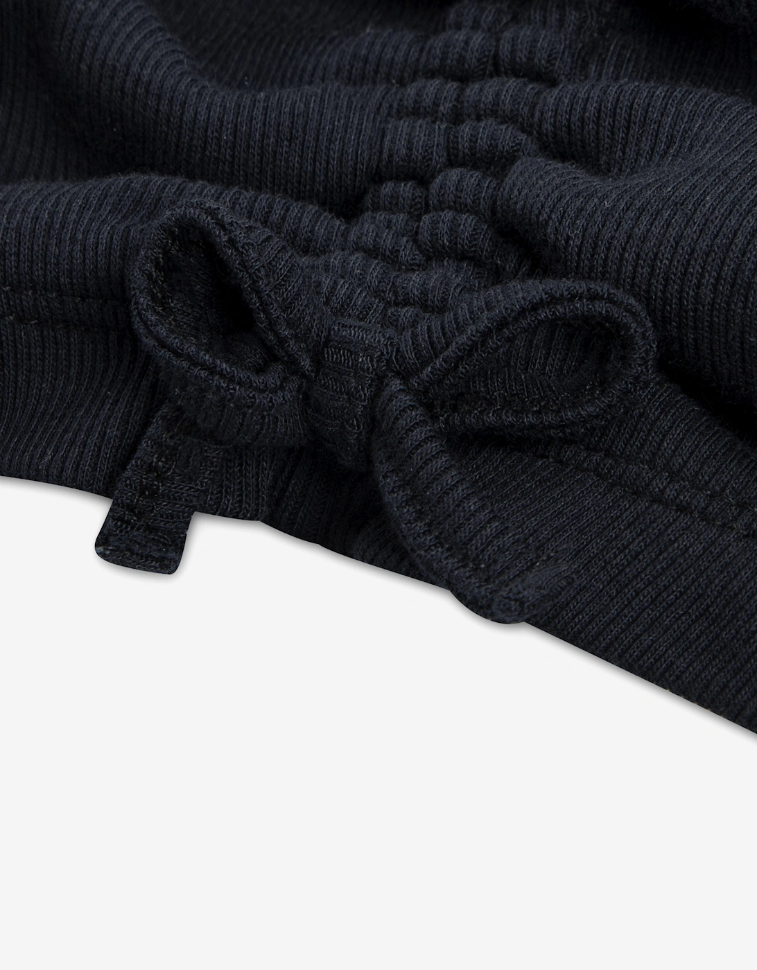 Girls Ruched Side Bow T-Shirt in Black