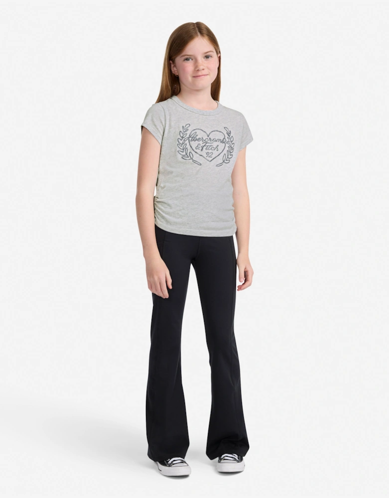 Girls Laurel Heart T-Shirt in Grey