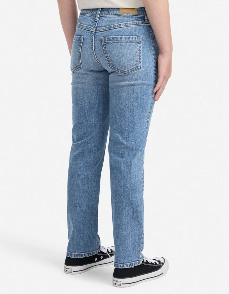 Girls High Rise 90S Straight Jeans in Blue
