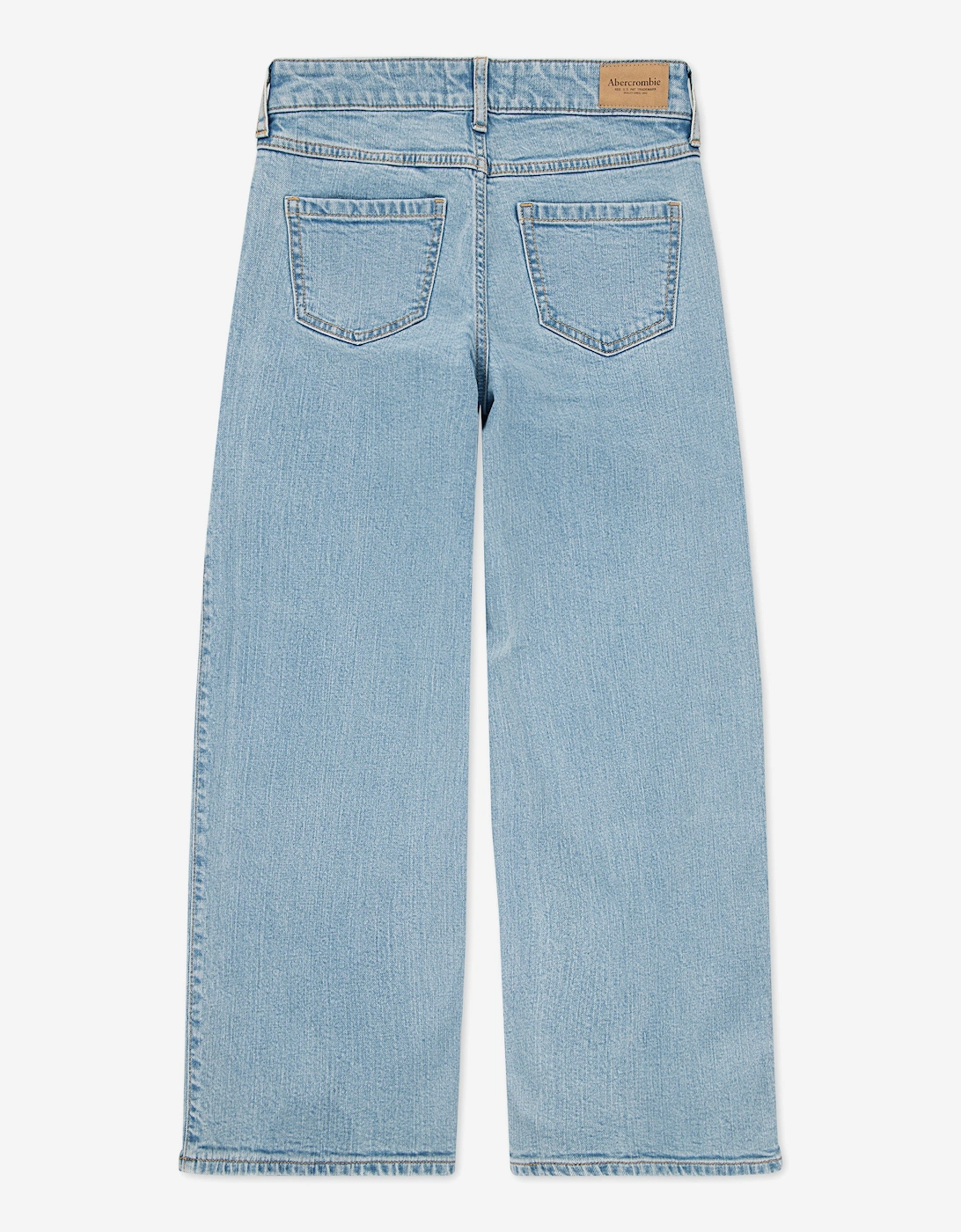 Girls High Rise Wide Leg Jeans in Blue