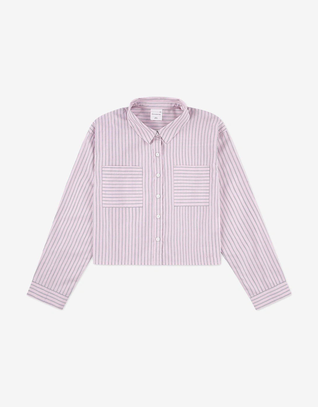 Girls Button Front Boxy Shirt in Pink, 5 of 4