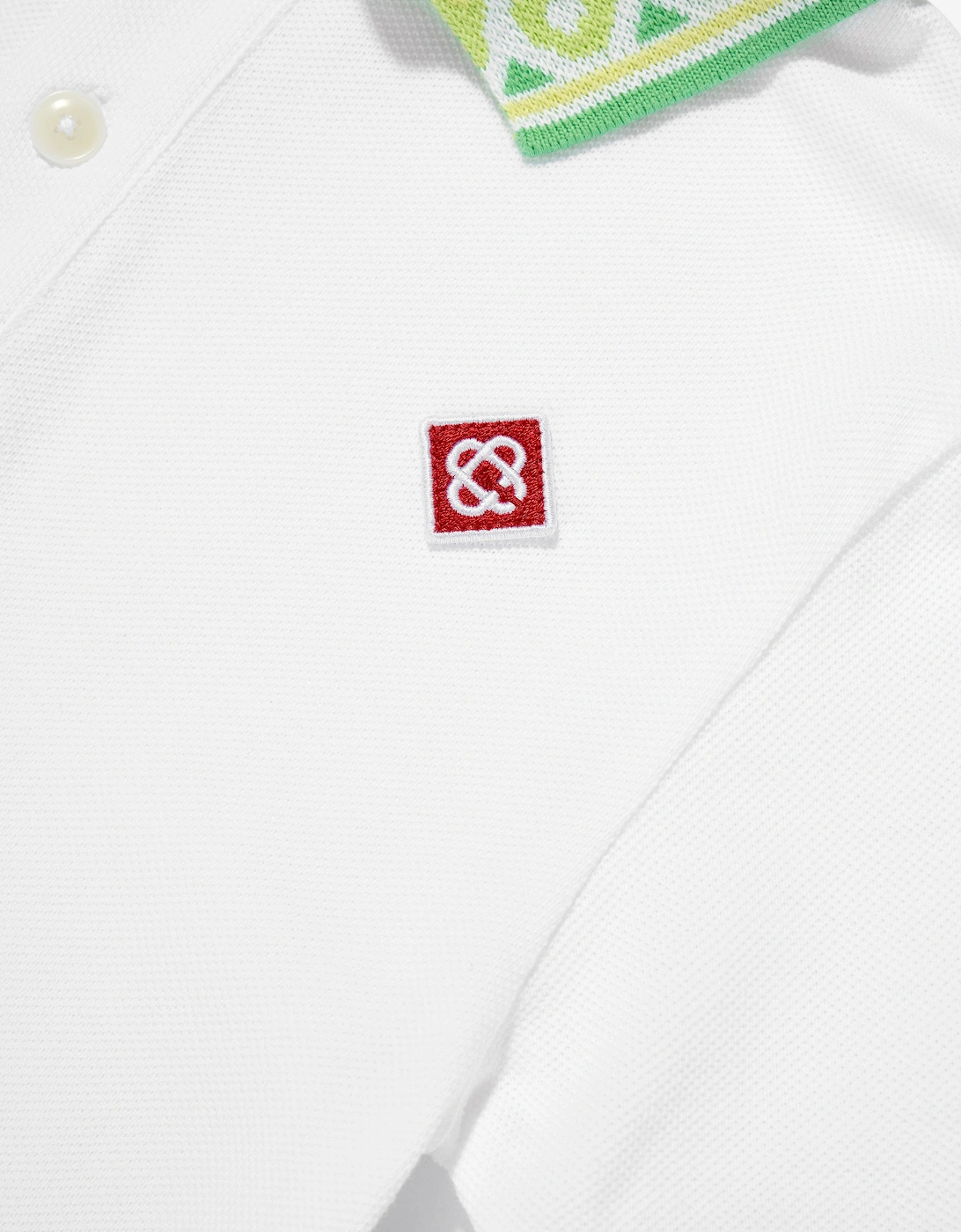 Boys Laurel Collar Polo Shirt in White