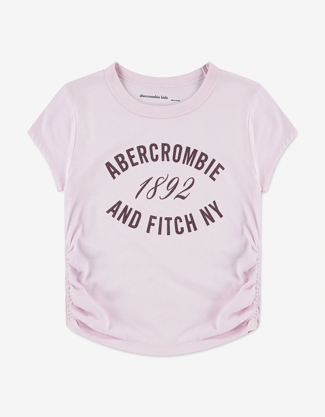 Abercrombie & Fitch Abercrombie & Fitch Girls 1892 Ruched T-Shirt in Pink