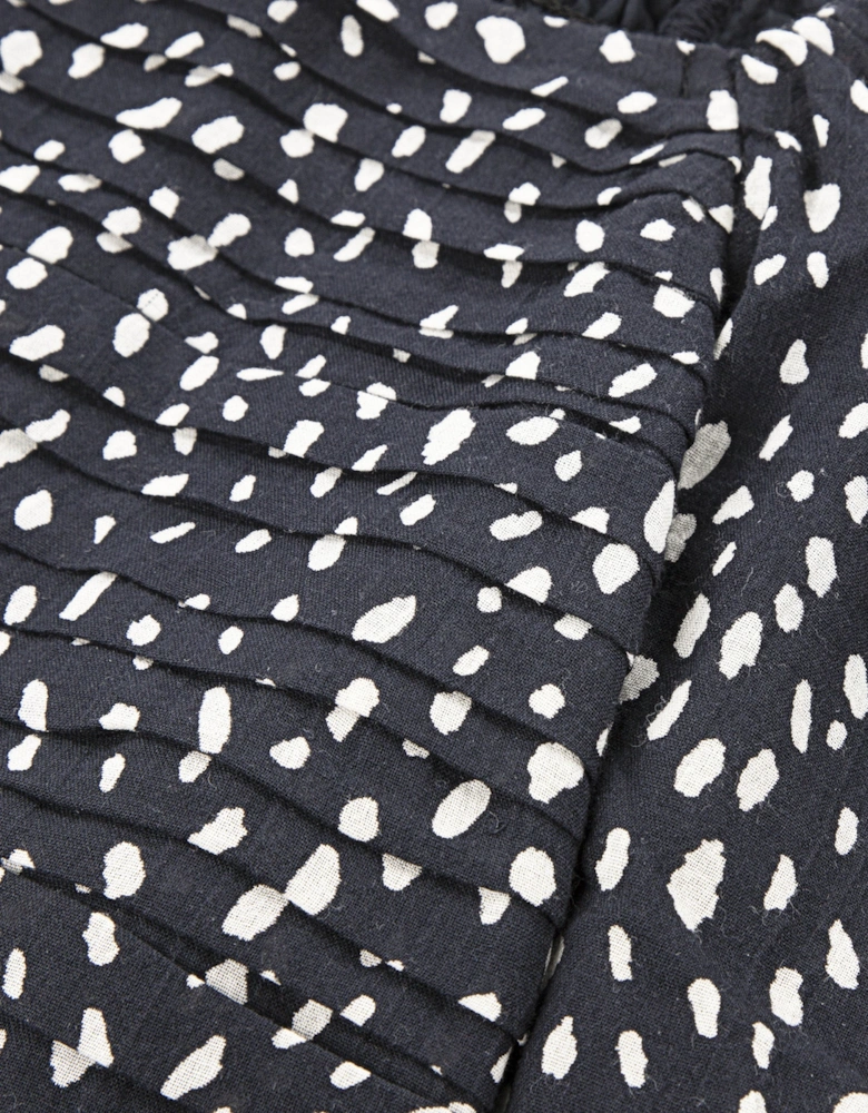 Girls Emerson Puff Sleeve Blouse in Black