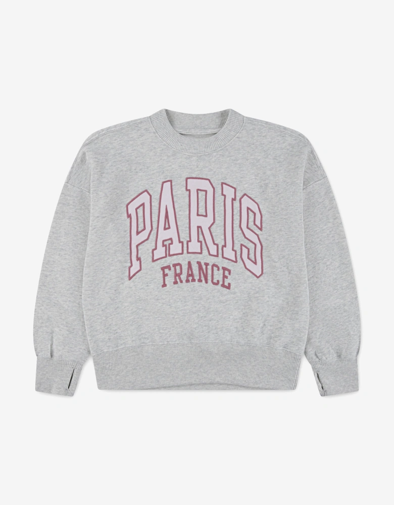 Girls I Heart Paris Sweatshirt in Grey