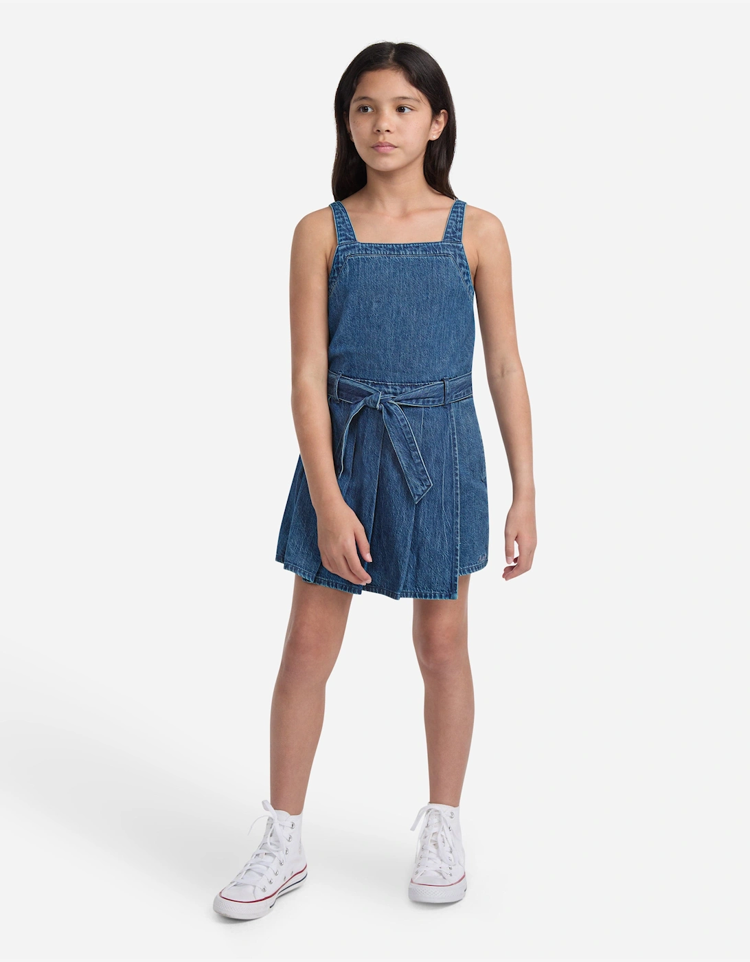 Girls Pleated Skort Dress in Blue