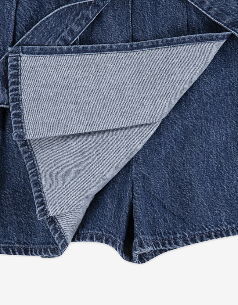 Girls Pleated Skort Dress in Blue