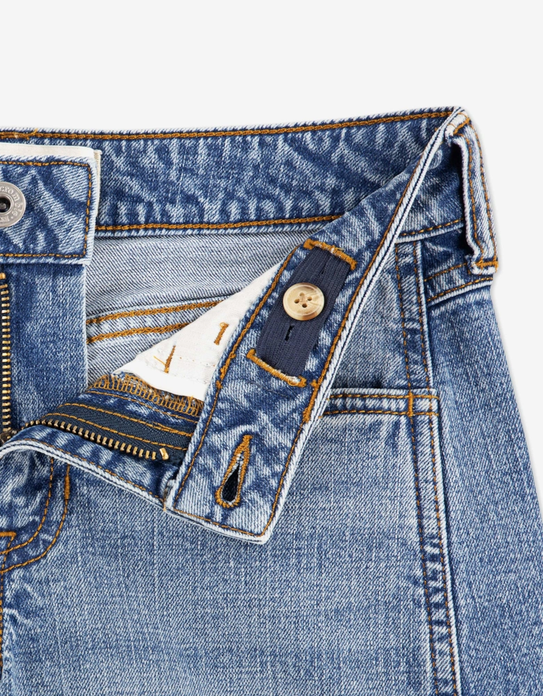 Girls High Rise Balloon Jeans in Blue