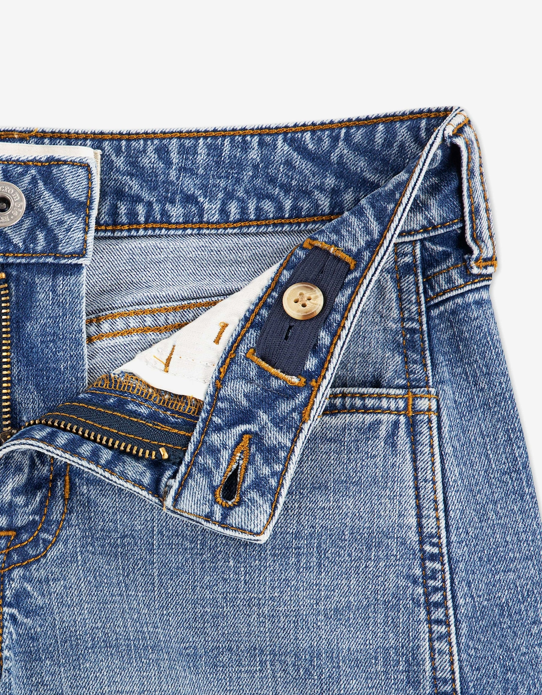 Girls High Rise Balloon Jeans in Blue