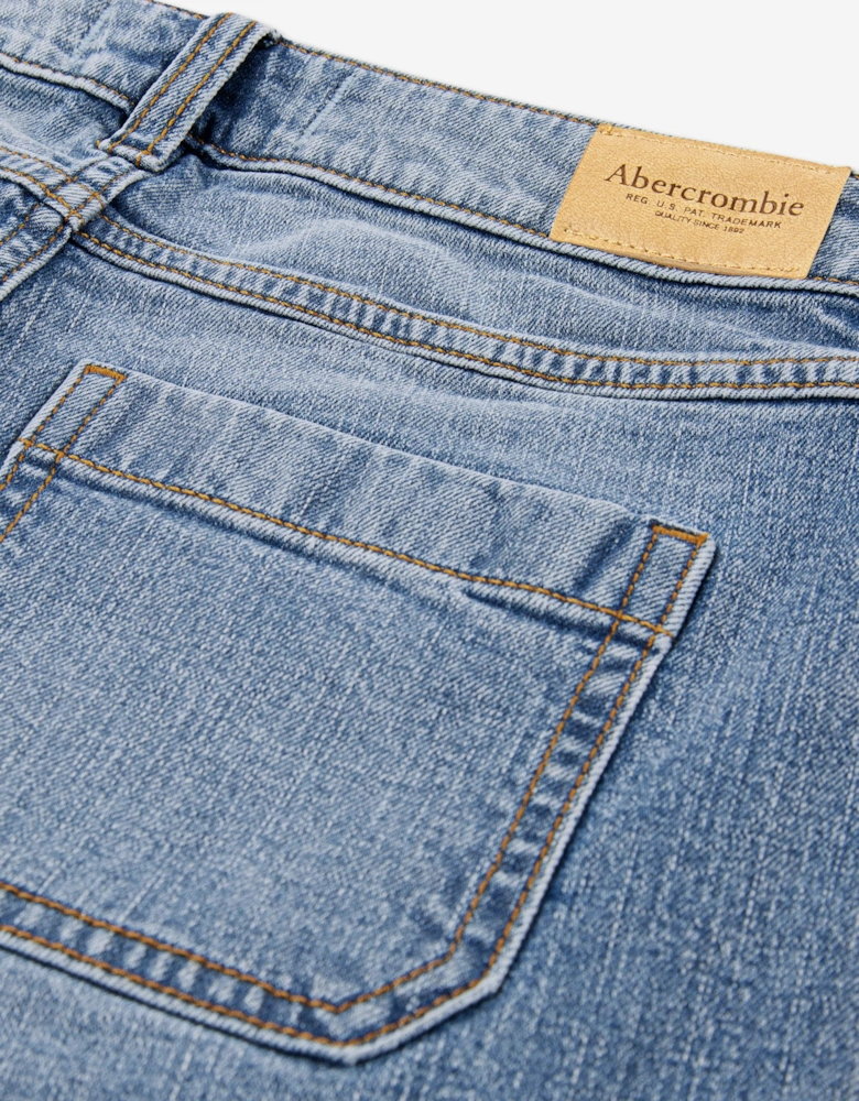 Girls High Rise Balloon Jeans in Blue