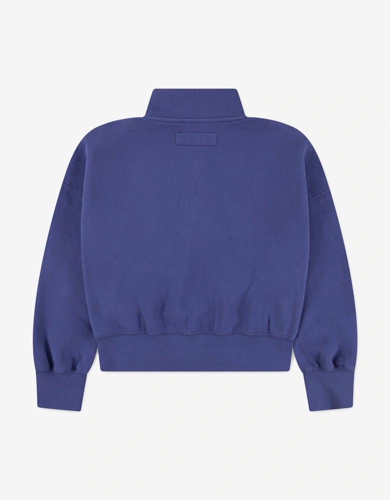 Girls Essential 1/4 Zip Pullover in Blue