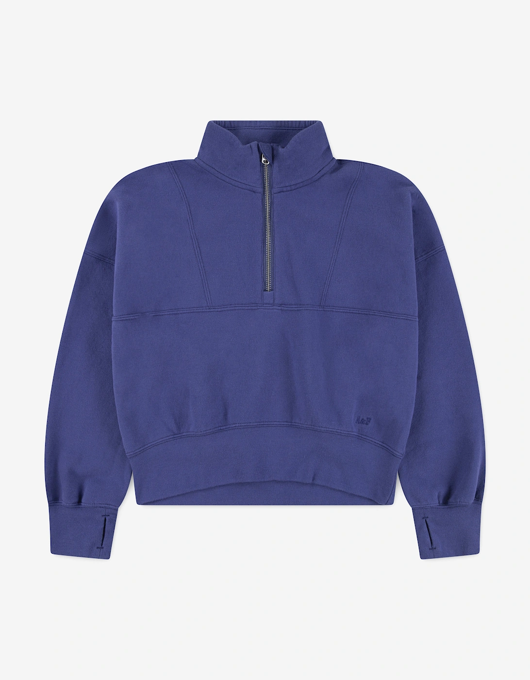 Girls Essential 1/4 Zip Pullover in Blue, 5 of 4