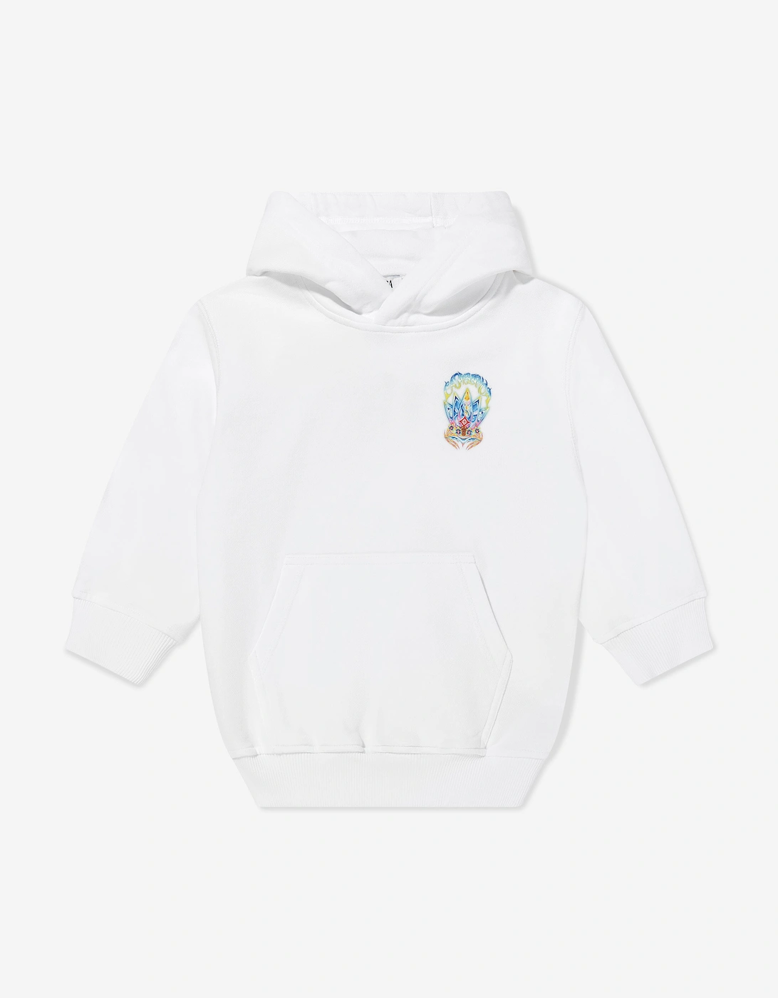 Boys Surf Lotus Printed Hoodie in White, 5 of 4
