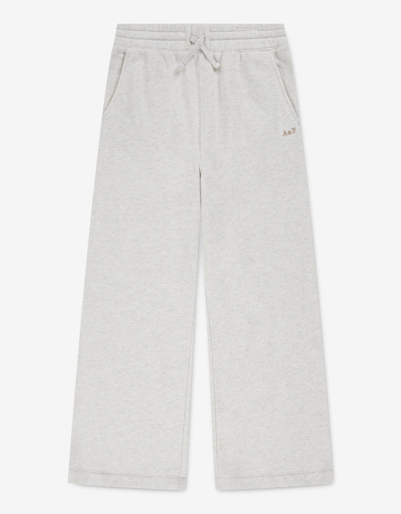 Girls Essential Wide Leg Joggers in Beige