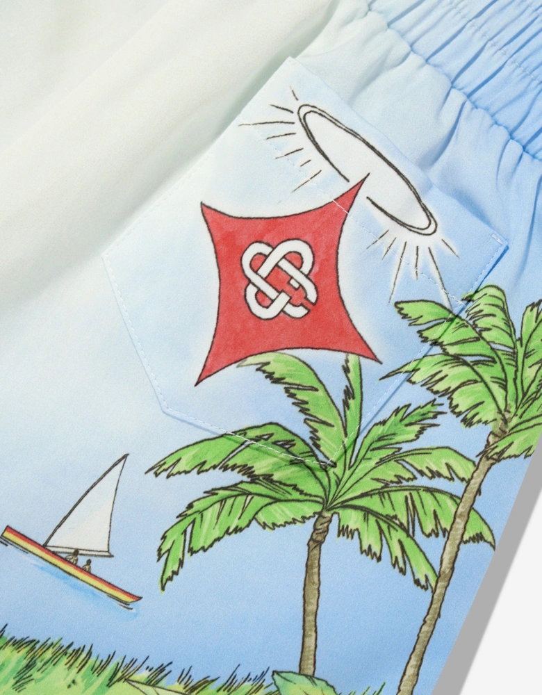 Boys Aloha Cotton Shorts in Multicolour