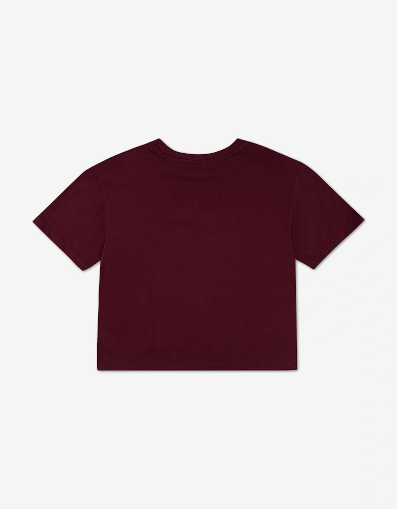 Girls Crest Boxy T-Shirt in Red