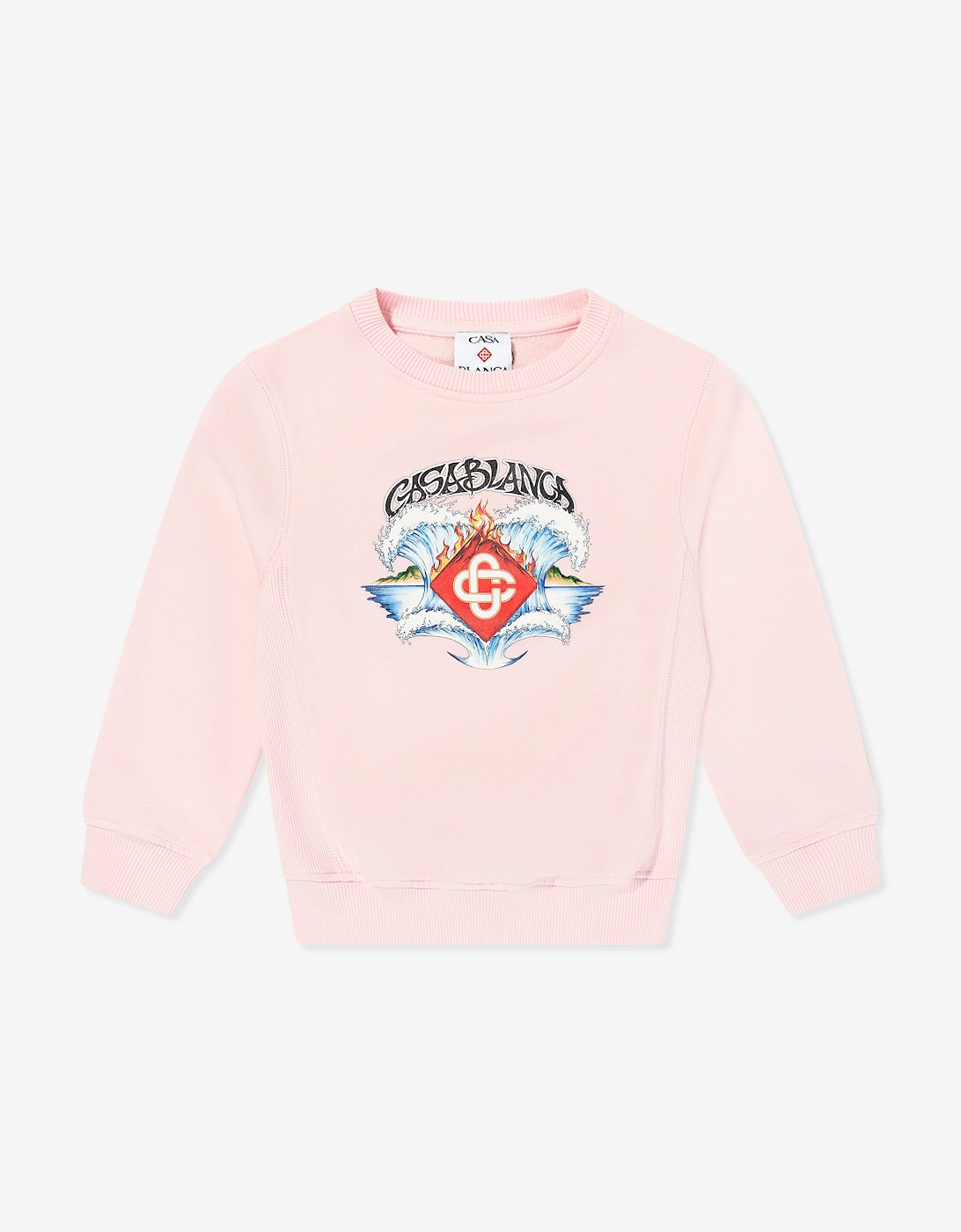 Girls Waves Sweatshirt in Pink, 5 of 4