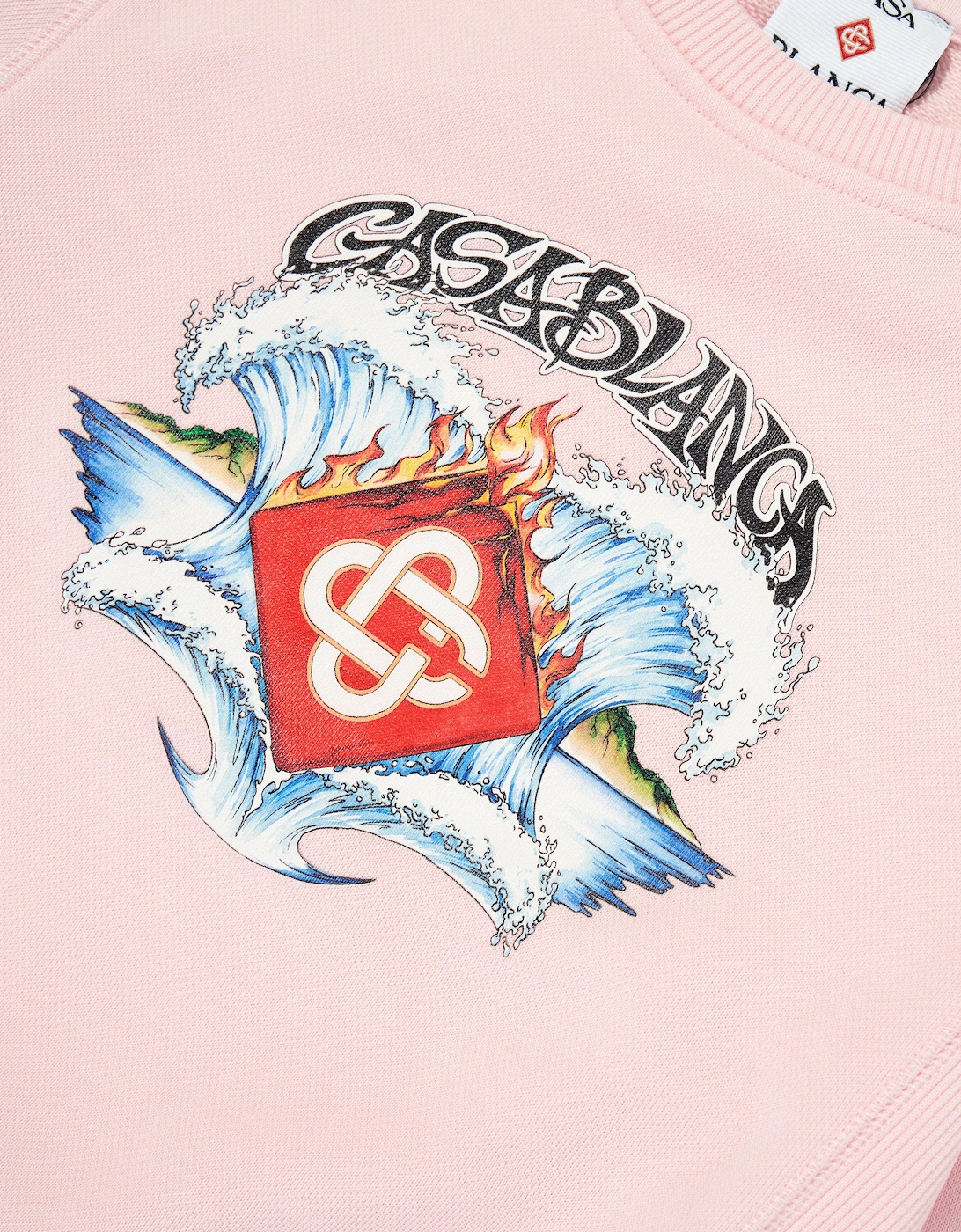 Girls Waves Sweatshirt in Pink