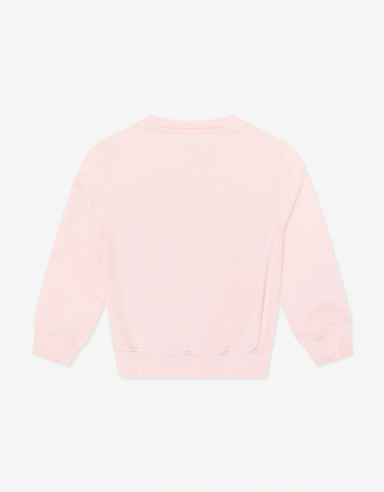 Girls Waves Sweatshirt in Pink