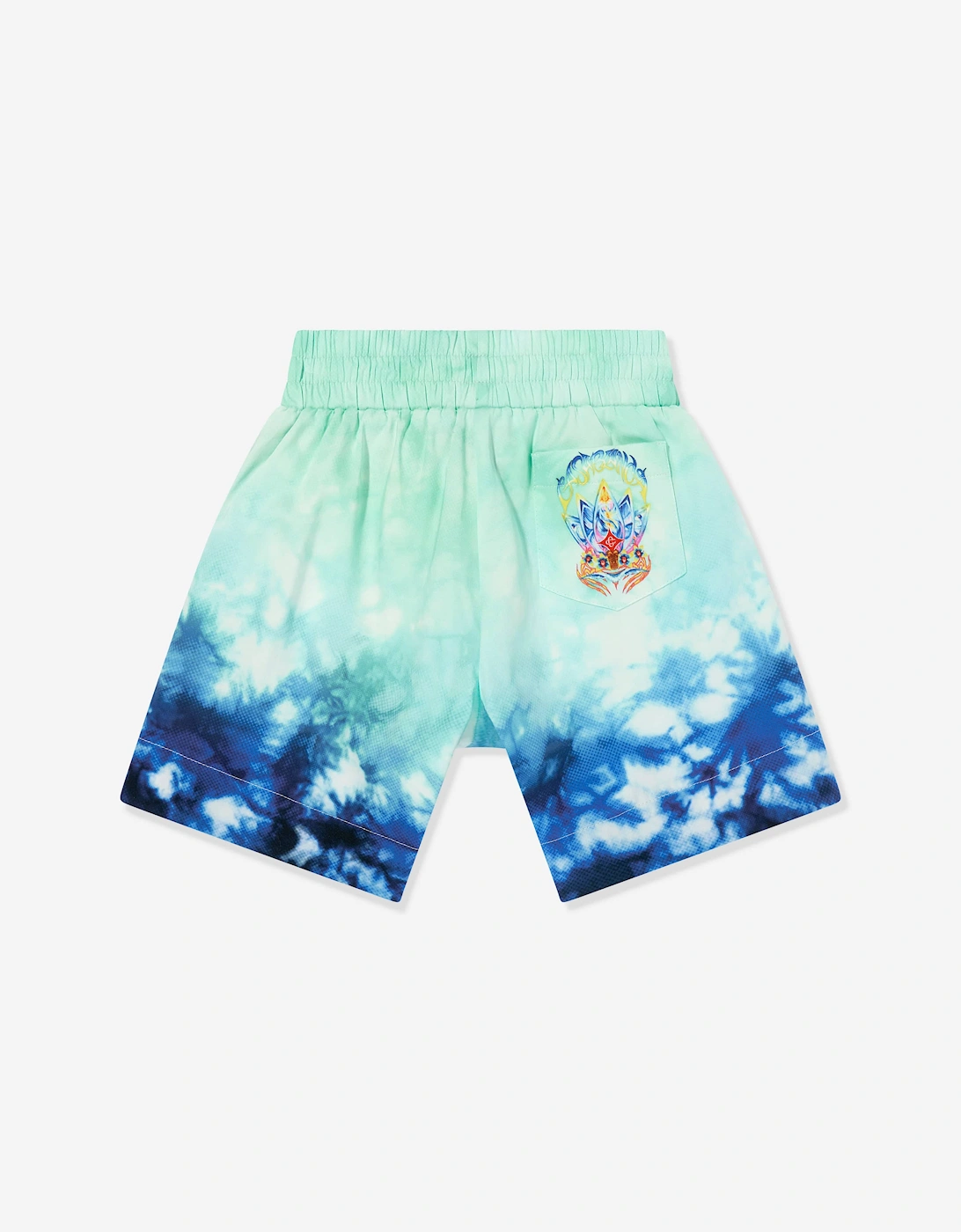 Boys Surf Lotus Cotton Shorts in Blue