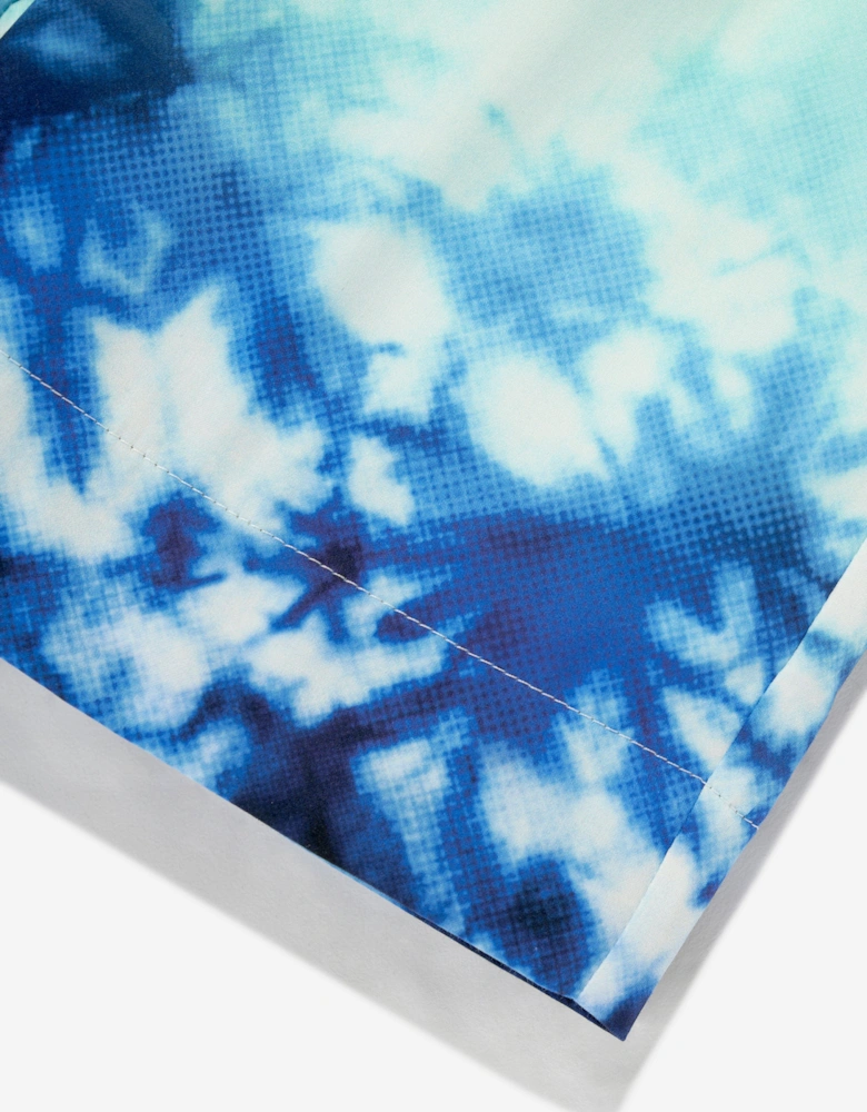 Boys Surf Lotus Cotton Shorts in Blue