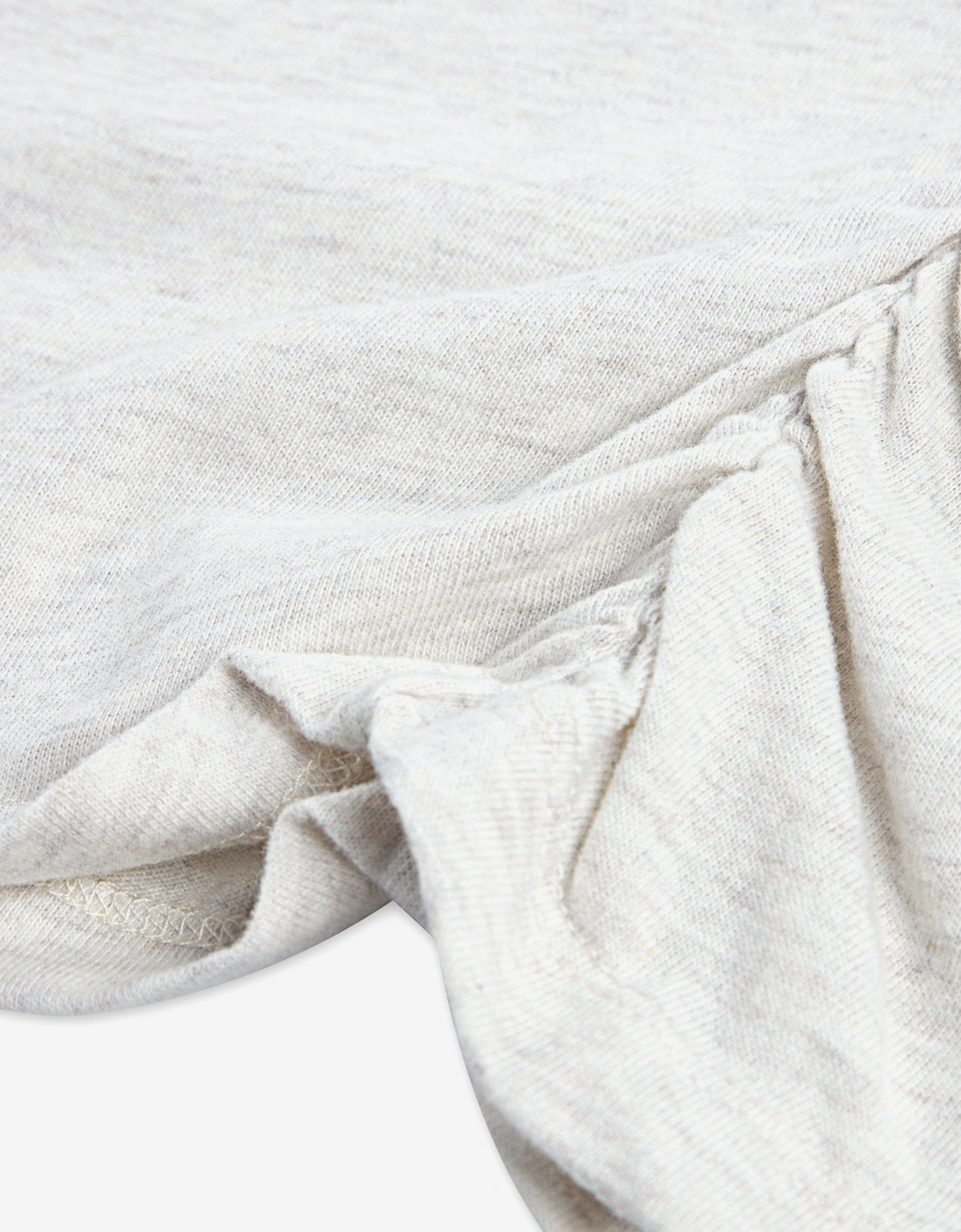 Girls Pearl Bow Ruched T-Shirt in Beige