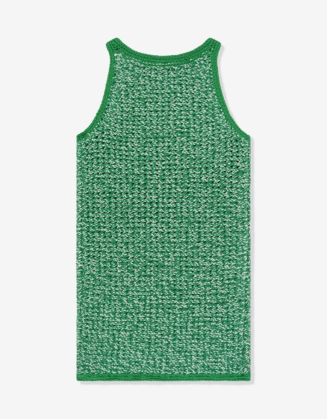 Girls Mouline Sleeveless Dress in Green