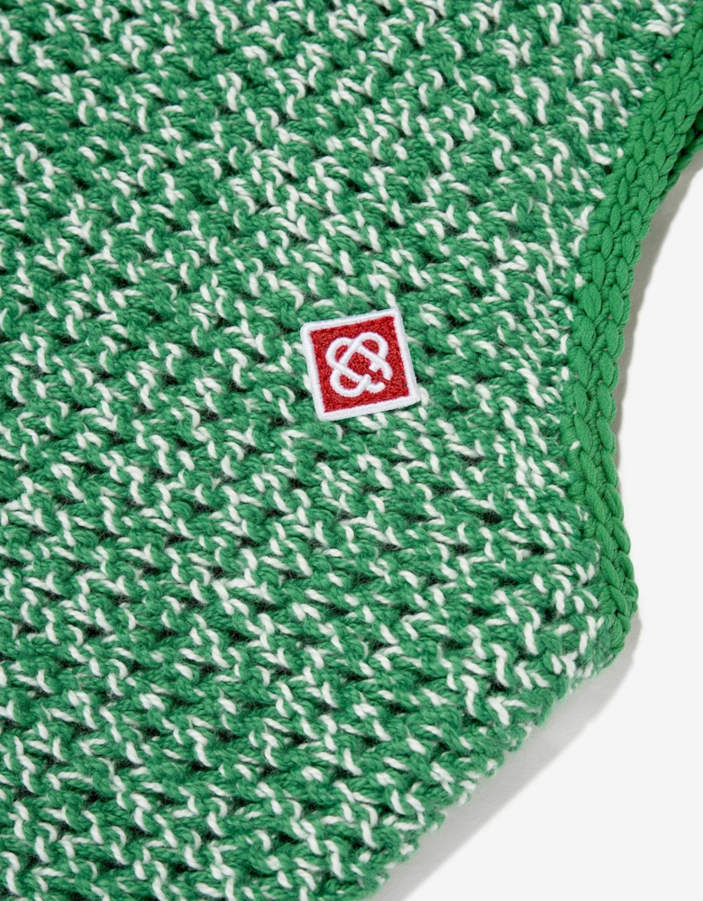 Girls Mouline Sleeveless Dress in Green