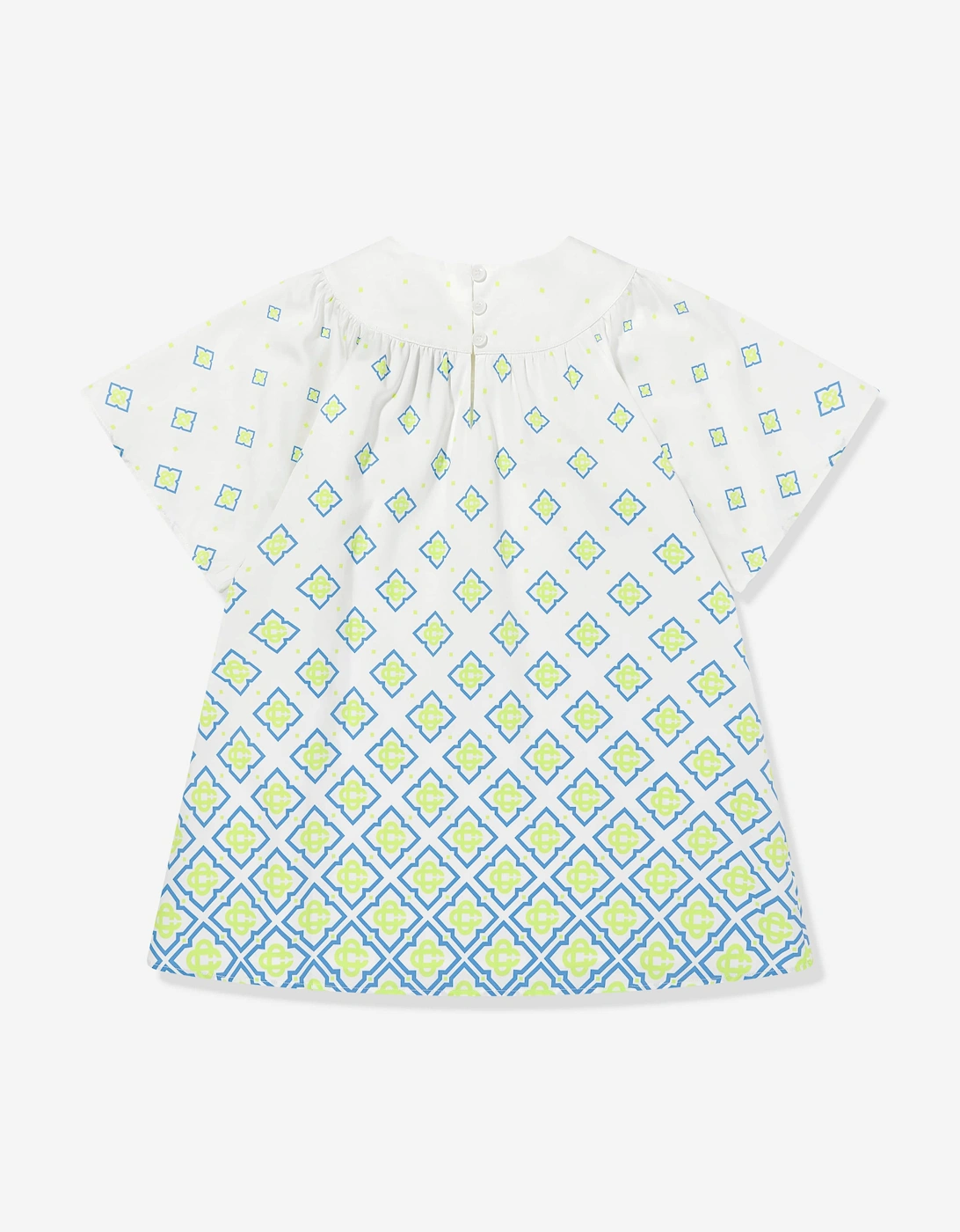 Girls Degrade Monogram Dress in Green