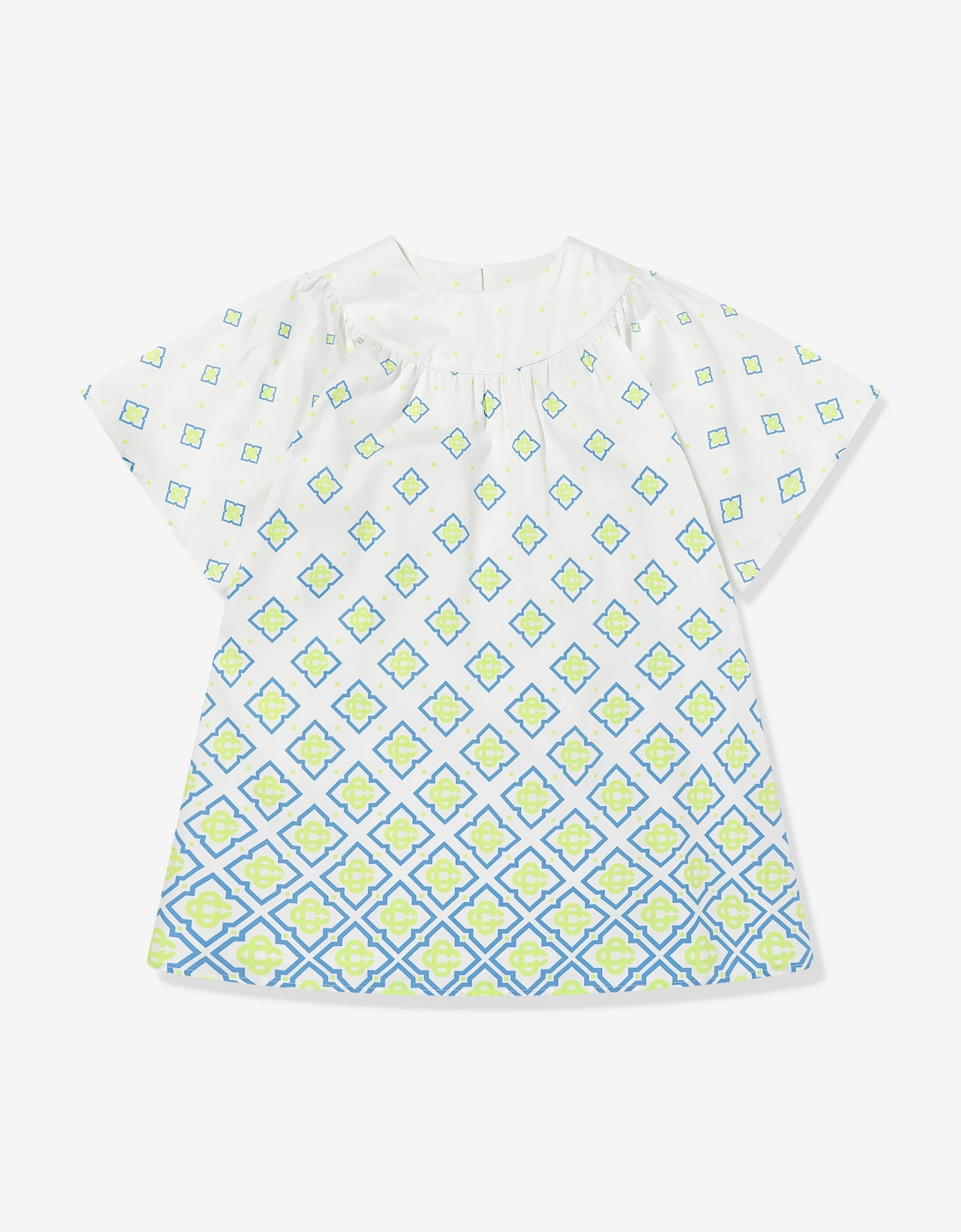 Girls Degrade Monogram Dress in Green, 5 of 4