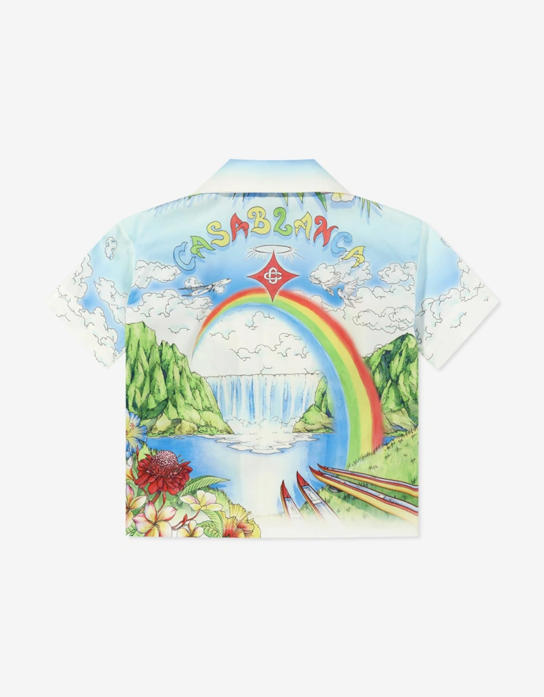 Boys Aloha Cotton Shirt in Multicolour