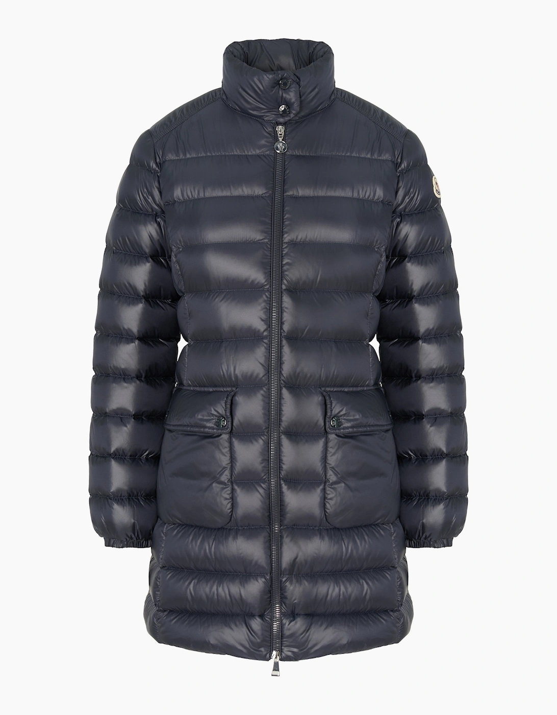 Moncler Women's Womens Genet Long Coat Navy - Size: 8