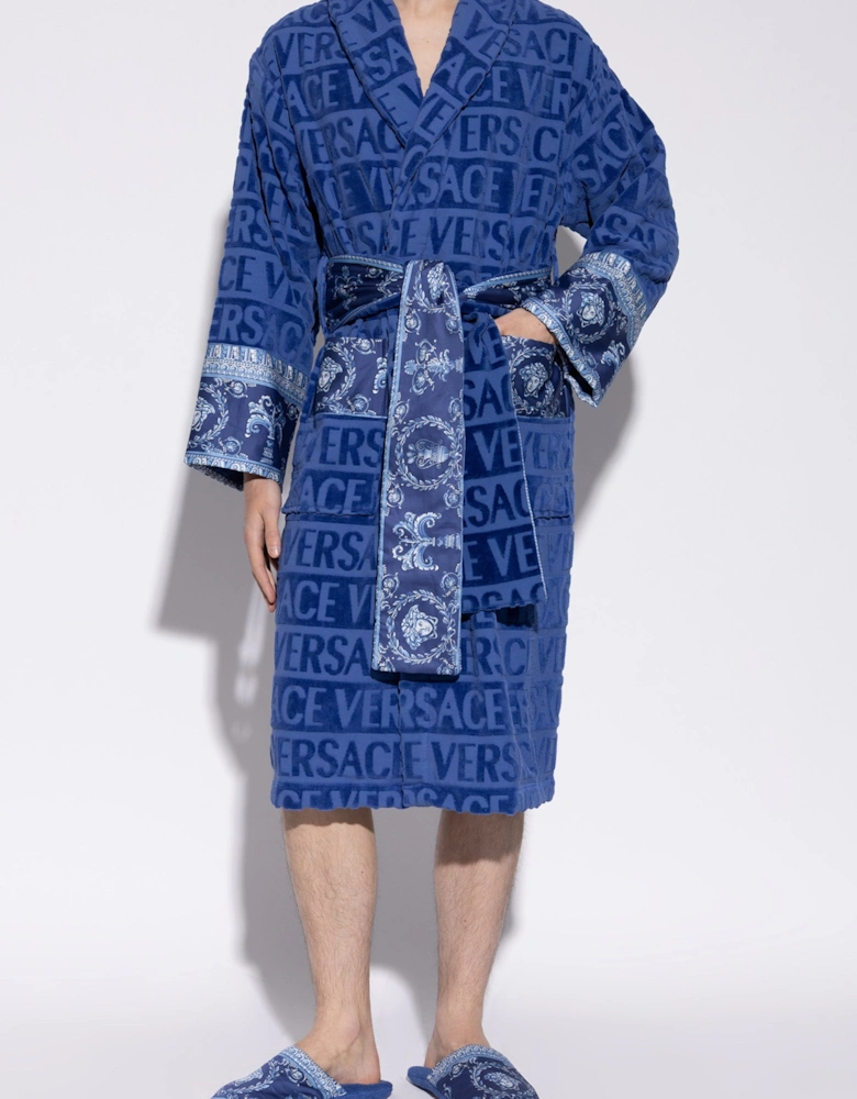 COTTON TERRY BAROQUE SLIPPERS