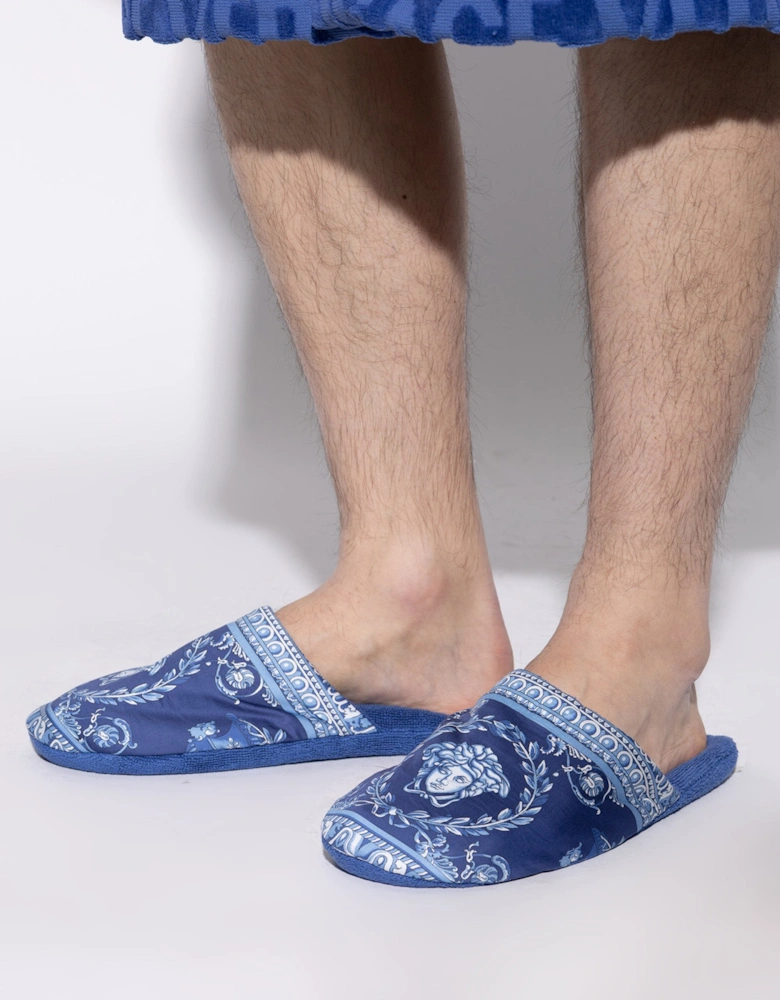 COTTON TERRY BAROQUE SLIPPERS