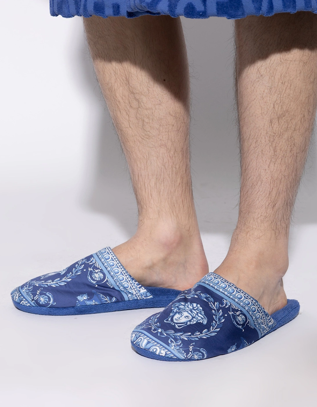 COTTON TERRY BAROQUE SLIPPERS