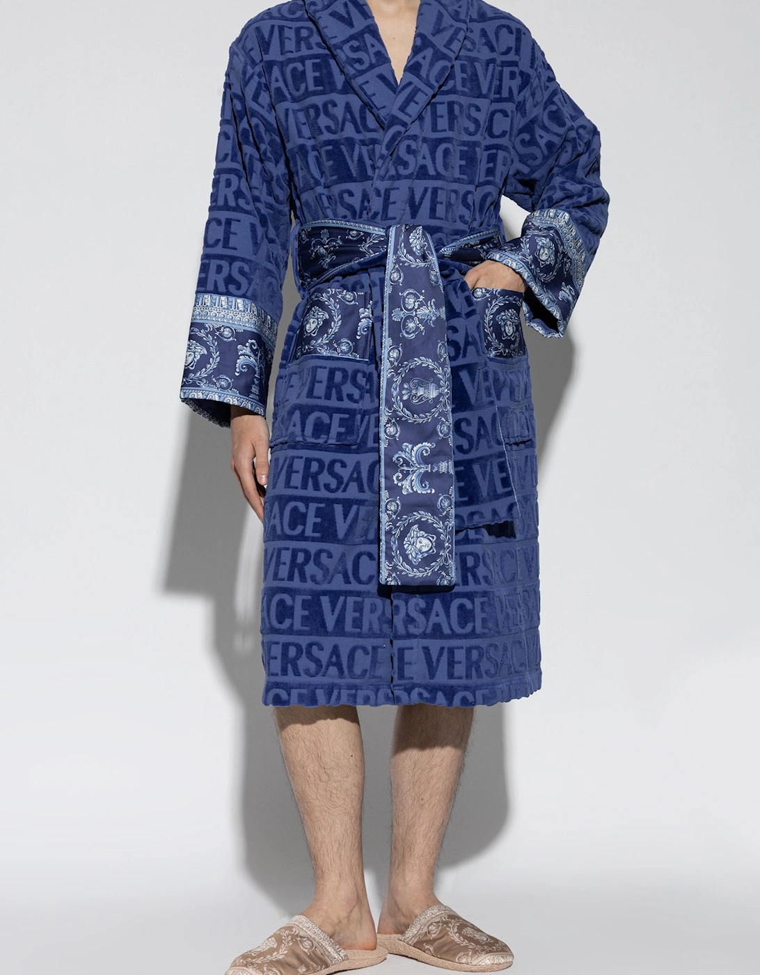 COTTON TERRY BAROQUE SLIPPERS