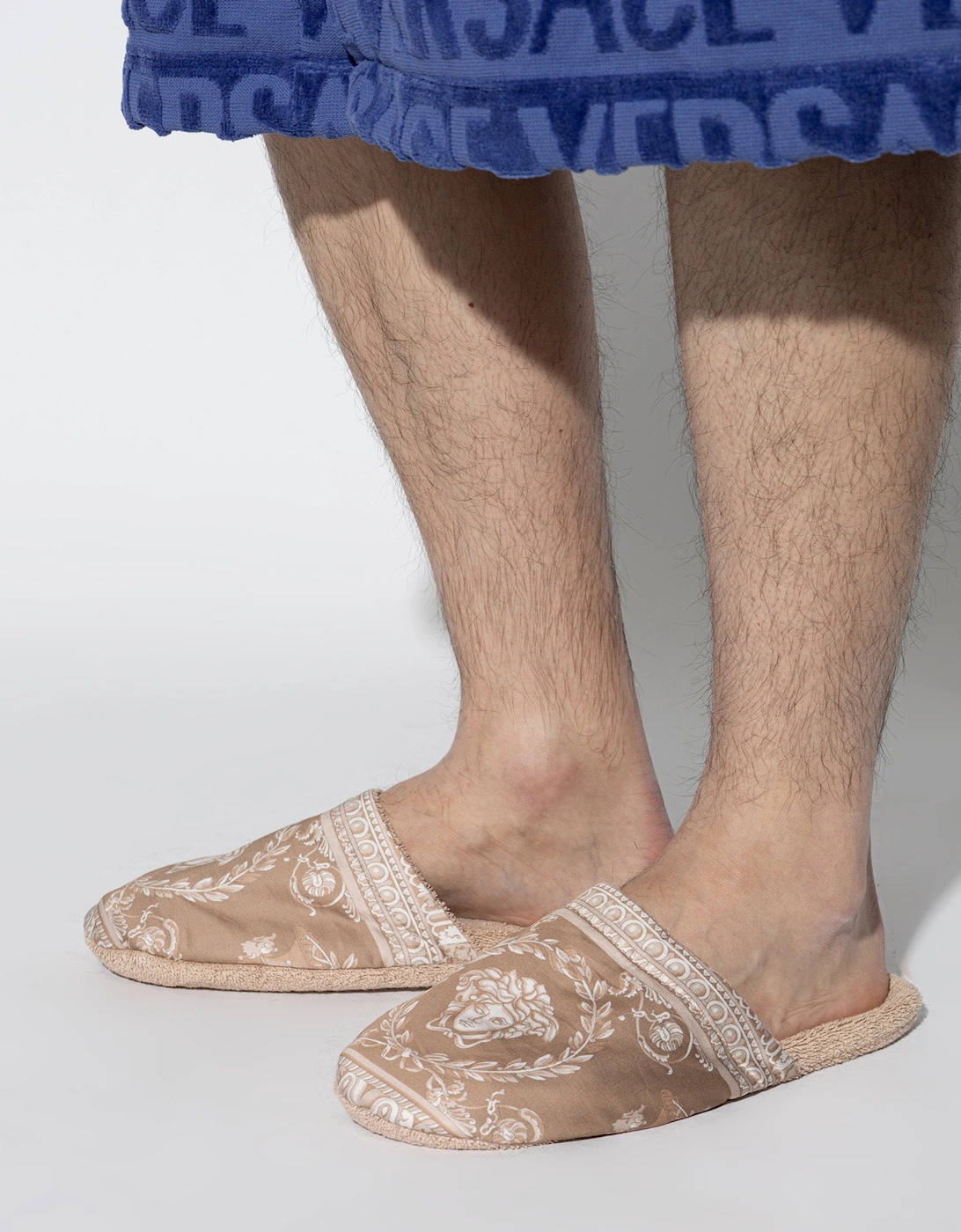 COTTON TERRY BAROQUE SLIPPERS