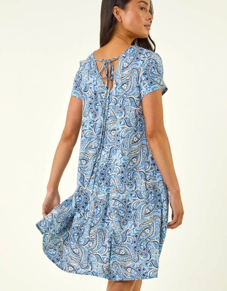 Petite Paisley Pocket Swing Dress