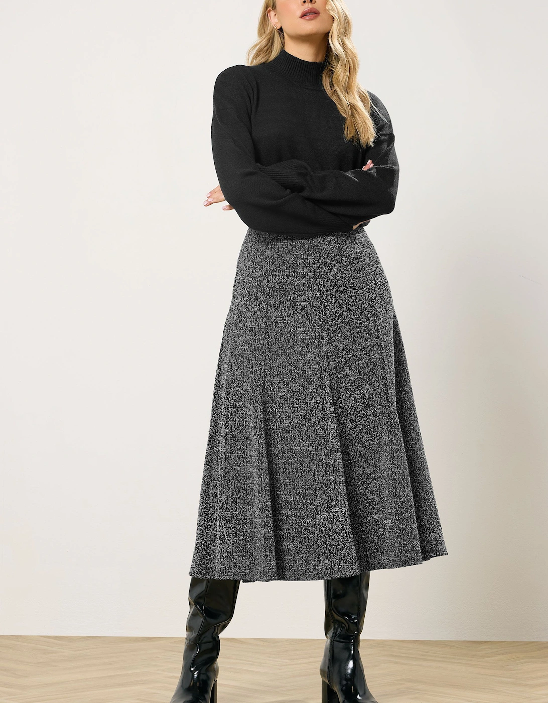 Tall Boucle Midaxi Skirt, 2 of 1