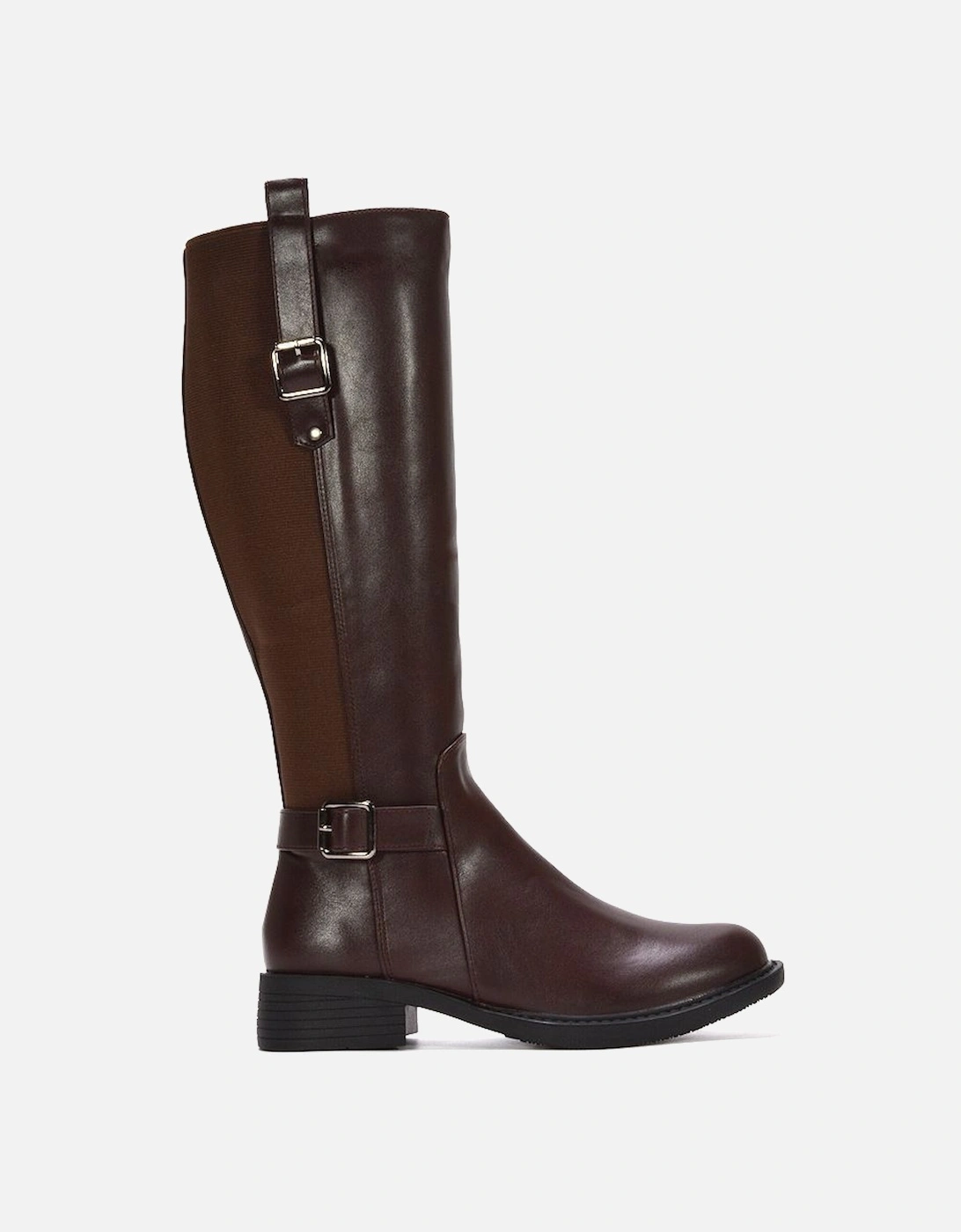 'Seraphine' Knee High Riding Boots Stretch Low Heel, 2 of 1