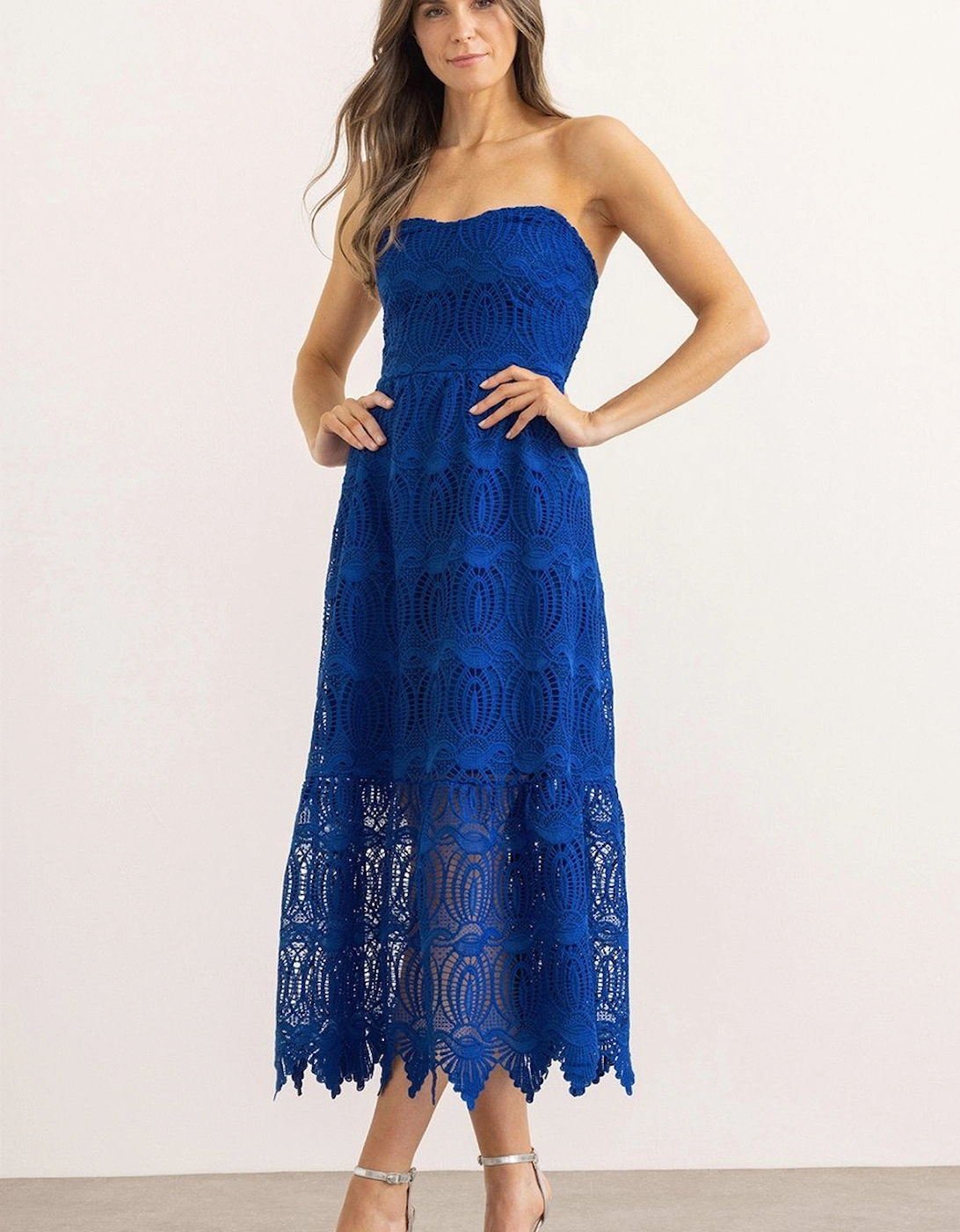 Bandeau Crochet Lace Maxi Dress, 2 of 1