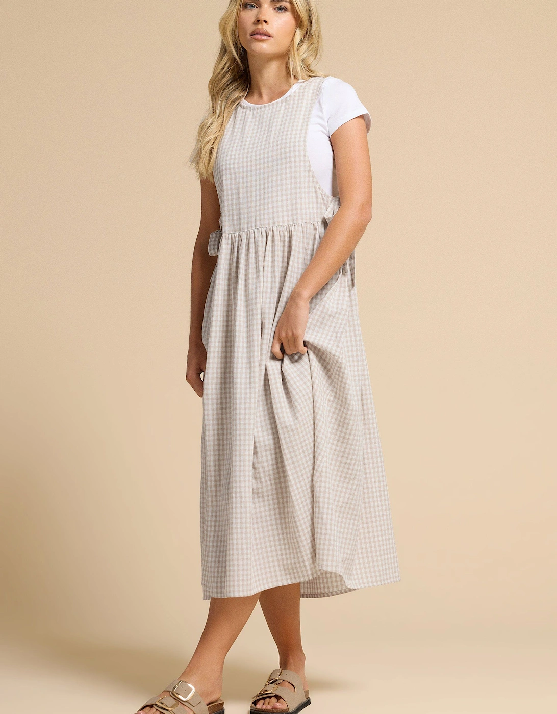 Petite Gingham Pinafore Dress, 2 of 1