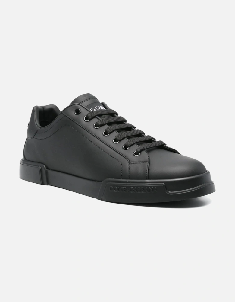 Leather Portofino Sneakers Black