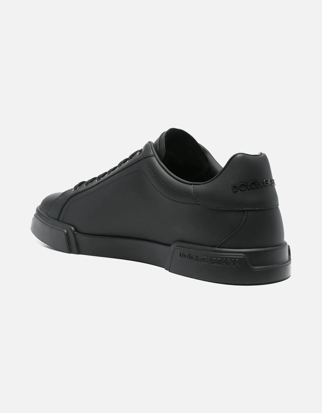 Leather Portofino Sneakers Black